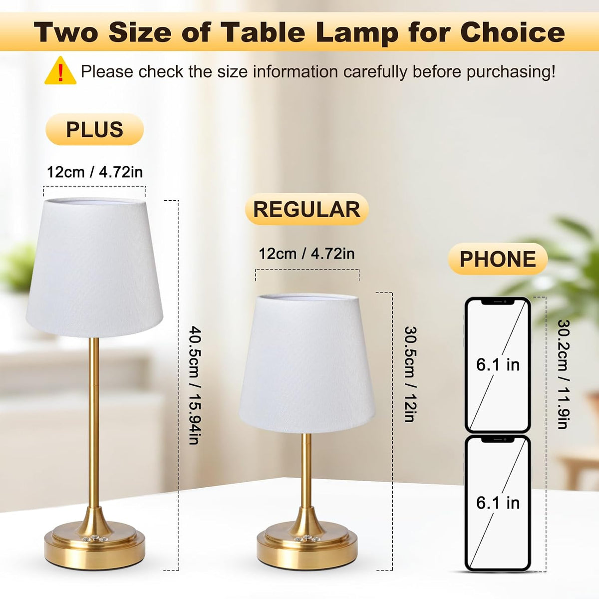 Wowag Cordless Table Lamp Rechargeable,5000mAh Battery Operated Desk Lamp,3 Colors & 7 RGB Stepless Dimmable,Touch