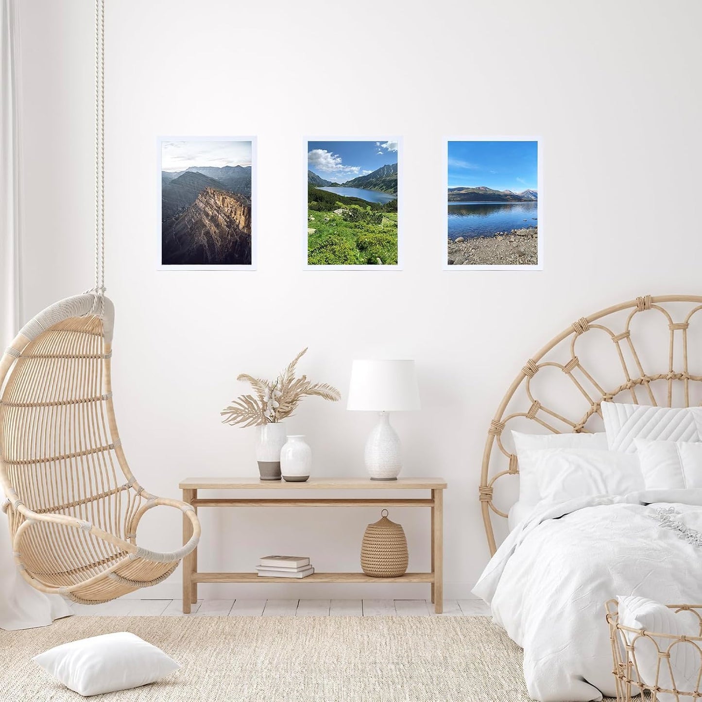 JCJMY 10x14 Picture Frame Set of 4 White for 30 x 40cm Diamond Painting Art, Wall Mounting Horizontally or Vertically