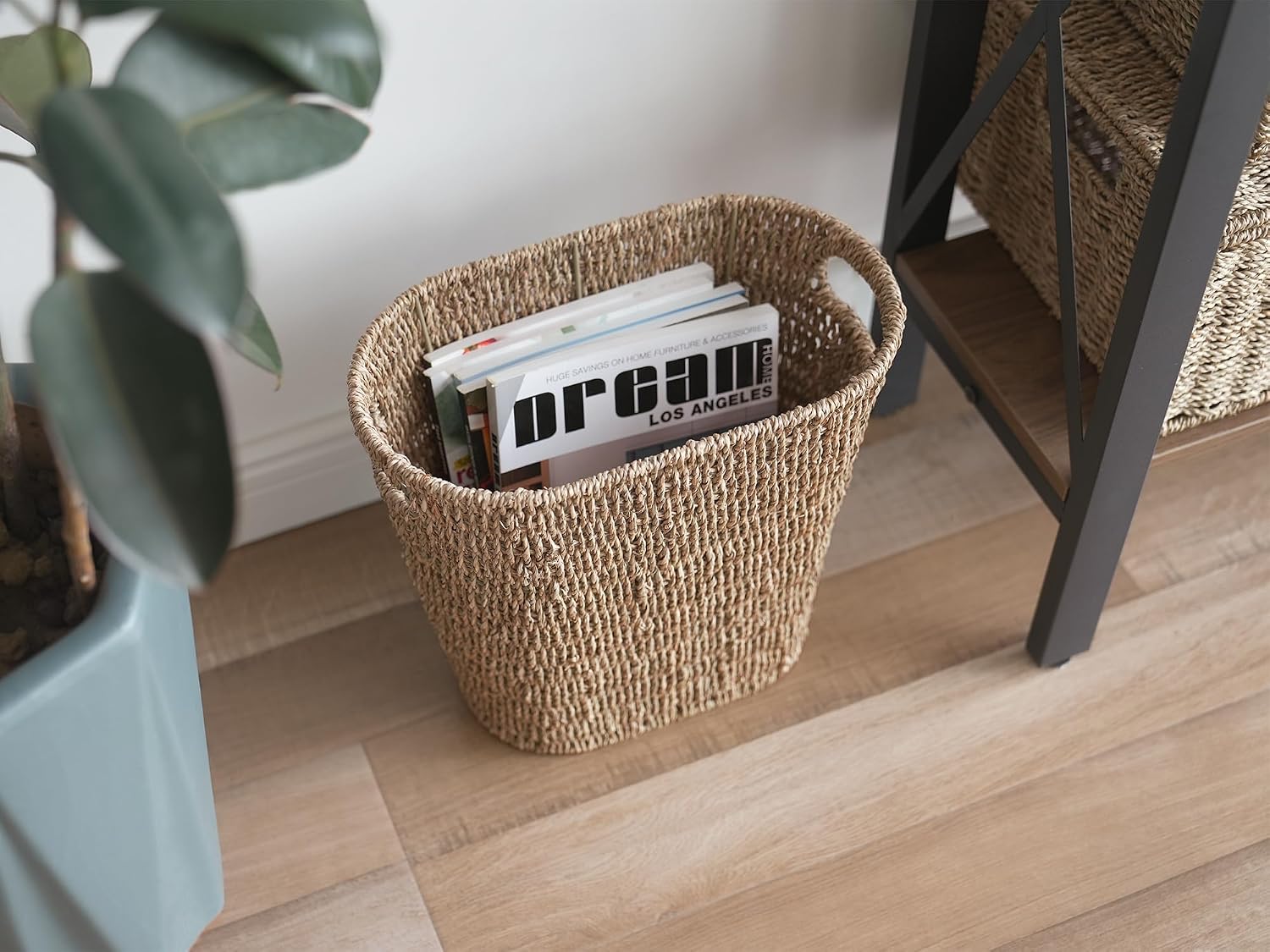 Wicker Waste Basket / Natural
