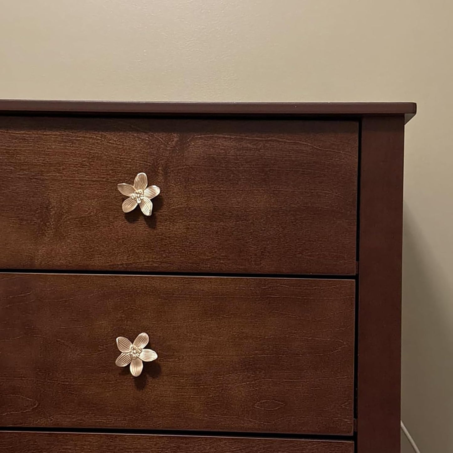 Decorative Flower Wall Hooks / Gold / Set of 4
