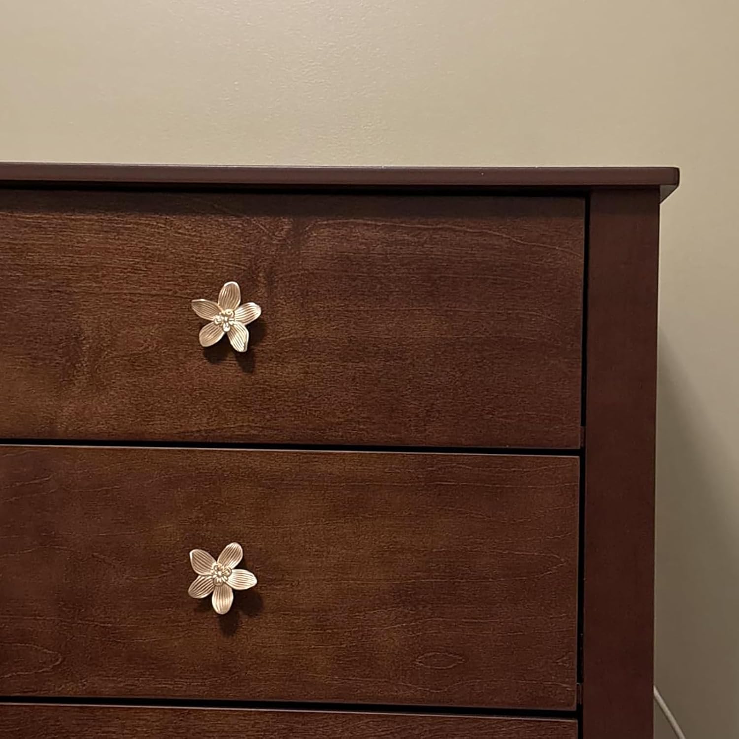 Decorative Flower Wall Hooks / Gold / Set of 4