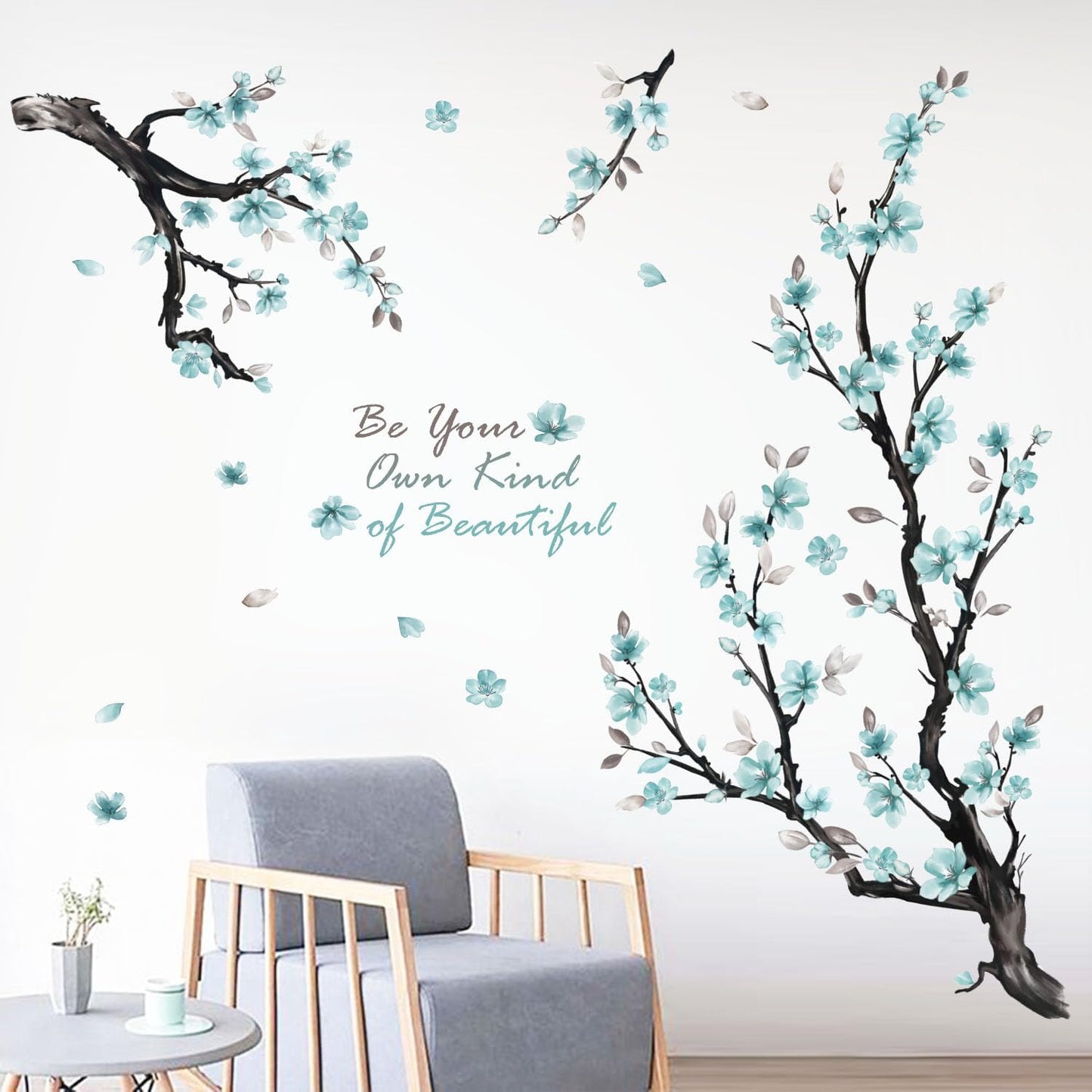 Flowers Wall Stickers / Blue