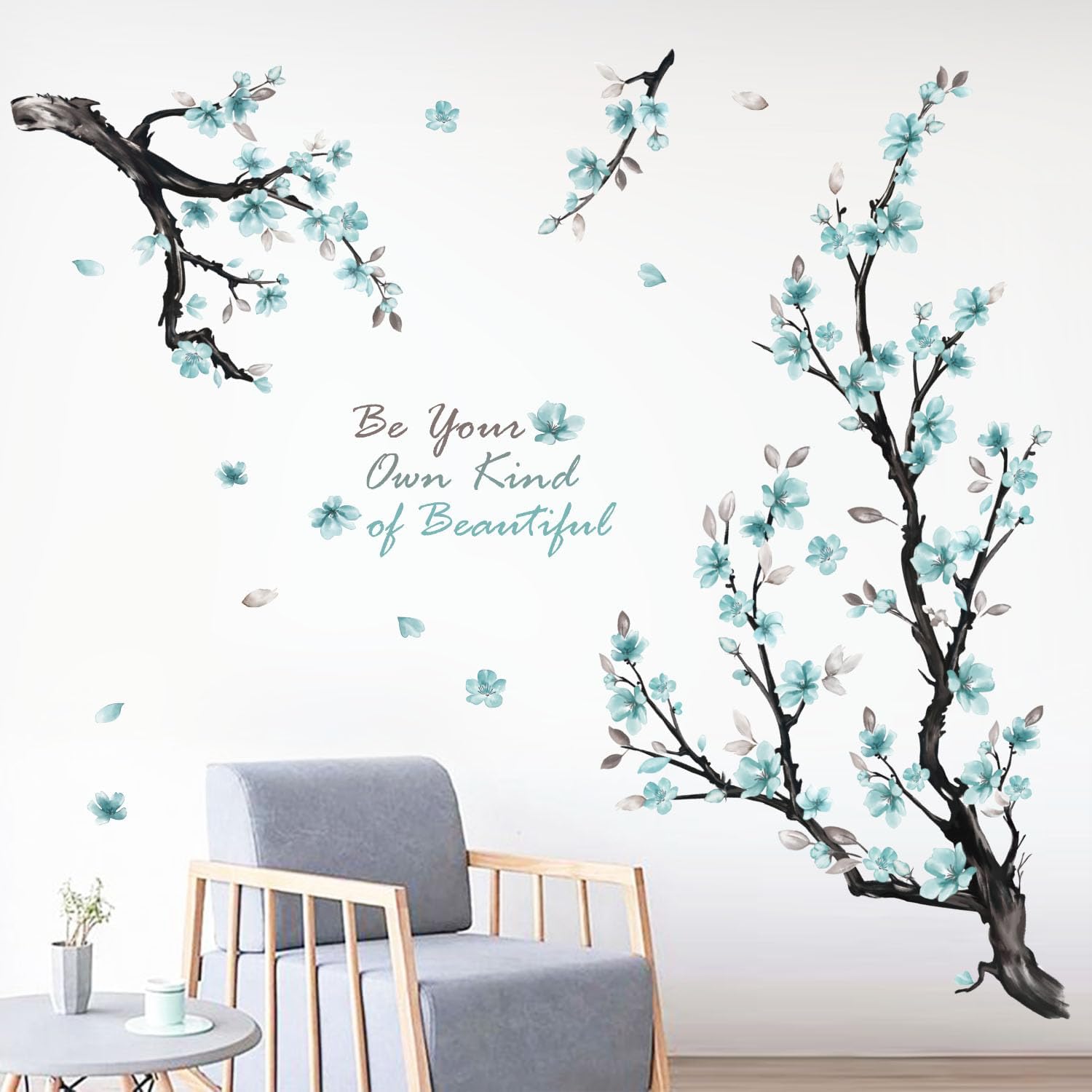 Flowers Wall Stickers / Blue