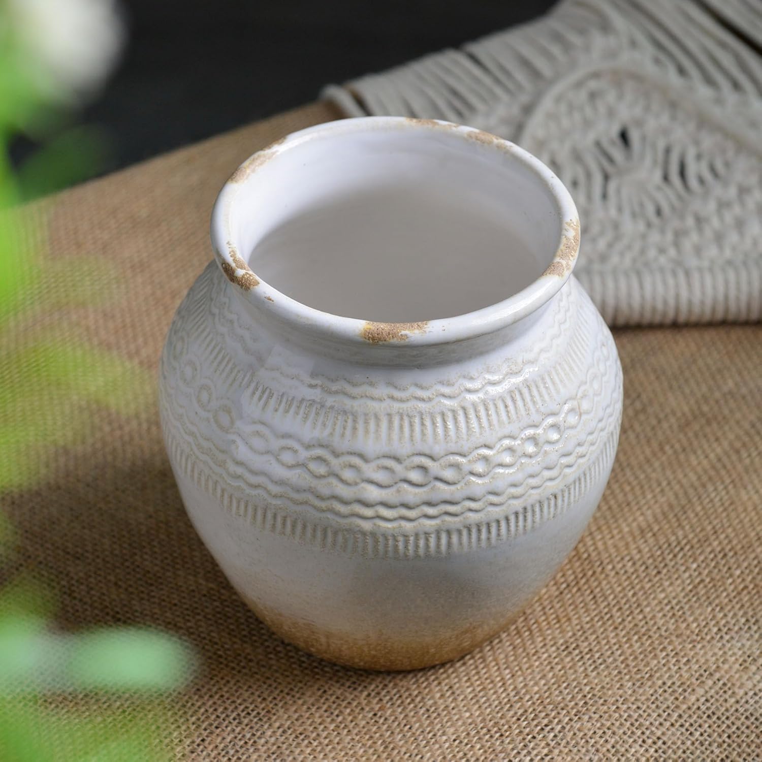Boho Decorative Vases / White