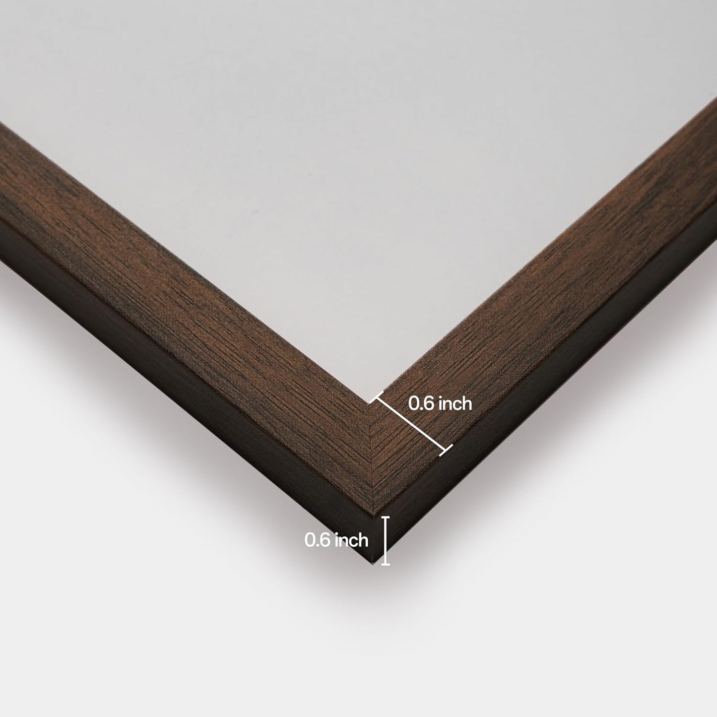 eletecpro Vinyl Record Frame, 12.5 x 12.5 in, Walnut Brown, 4 Pack | Fits 12x12 LP and Album Cover, Easy Wall Mount
