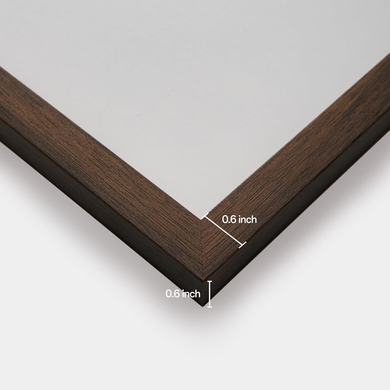 eletecpro Vinyl Record Frame, 12.5 x 12.5 in, Walnut Brown, 4 Pack | Fits 12x12 LP and Album Cover, Easy Wall Mount