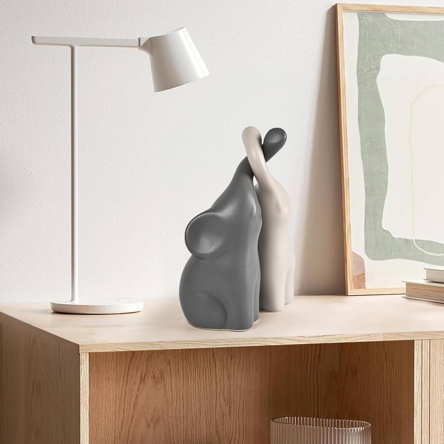Elephant Statues Home Decor Small Figurines Home Ceramic Decor Sisterhood Elephant Ornament