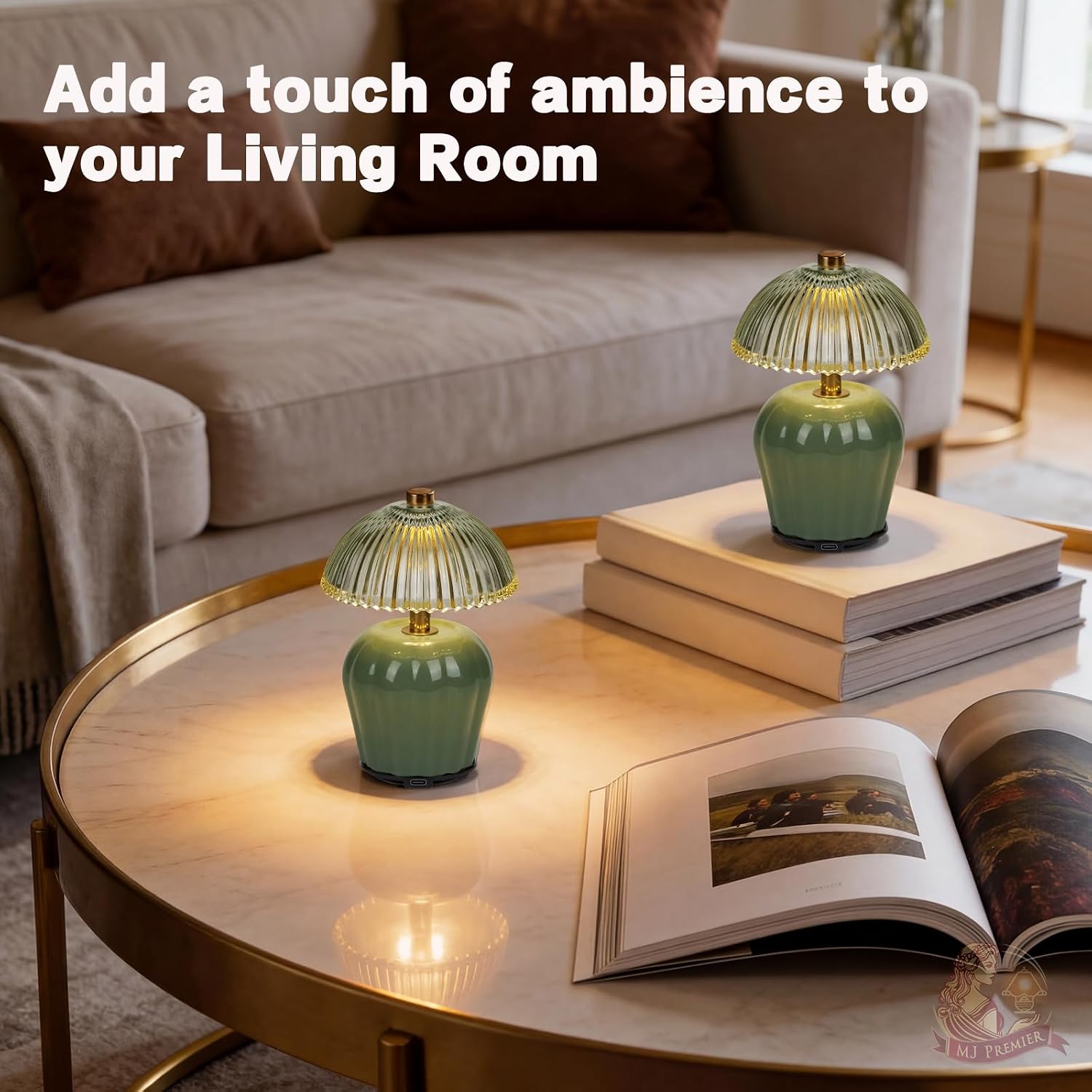 Rechargeable Table Lamp / Green-2packs