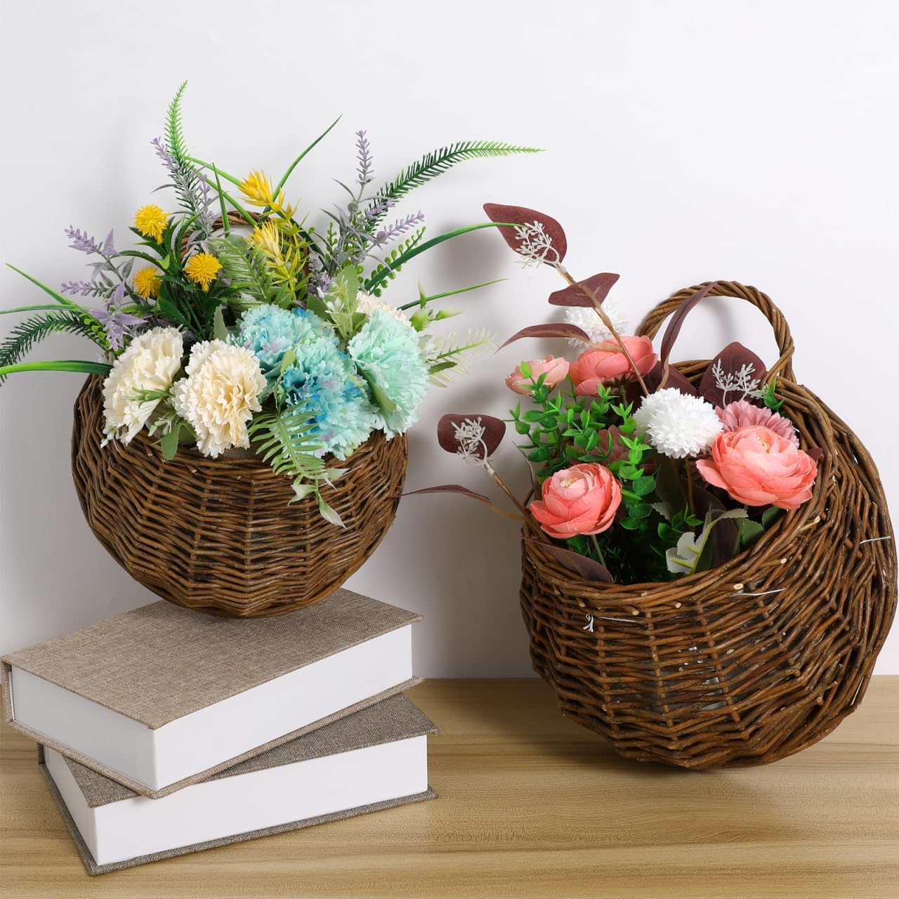 Wicker Wall Hanging Planter Set / Set of 2