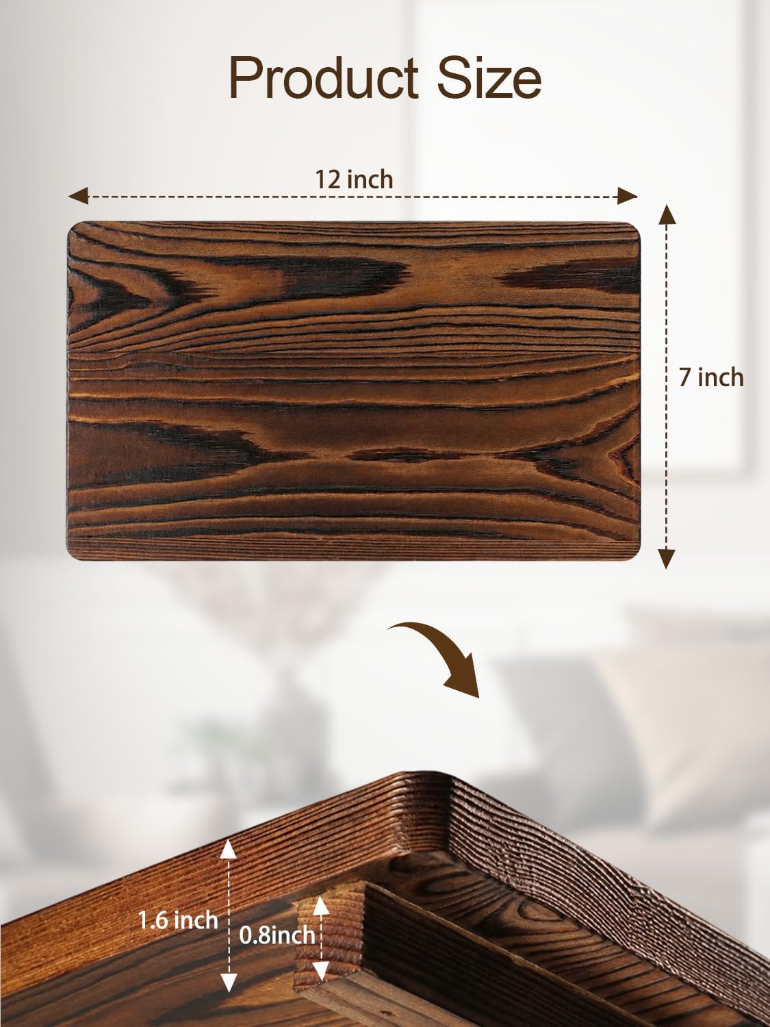 Rustic Wood Pedestal Stand / 12 x 7