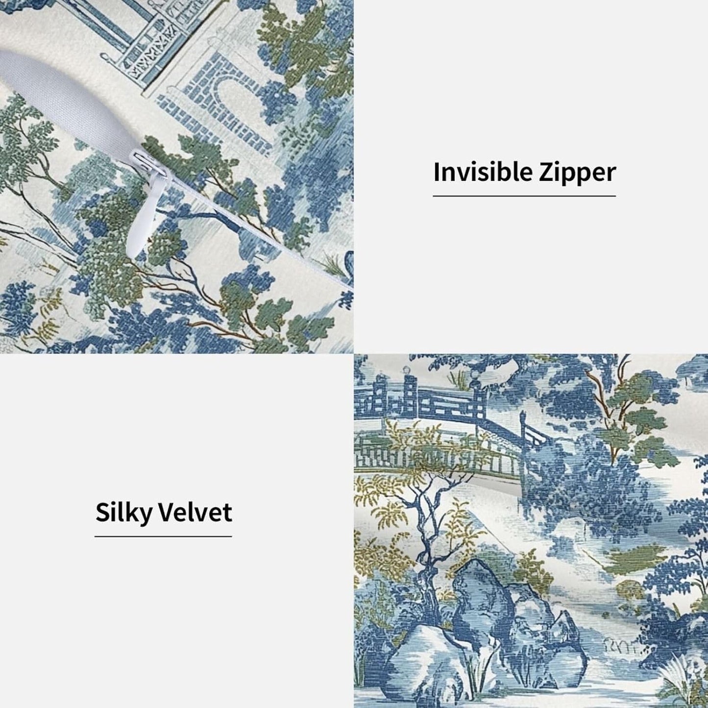 Throw Pillow Covers Pillow Cases Decoration Cushion Cover / Chinoiserie / 18 x 18 / Set of 2