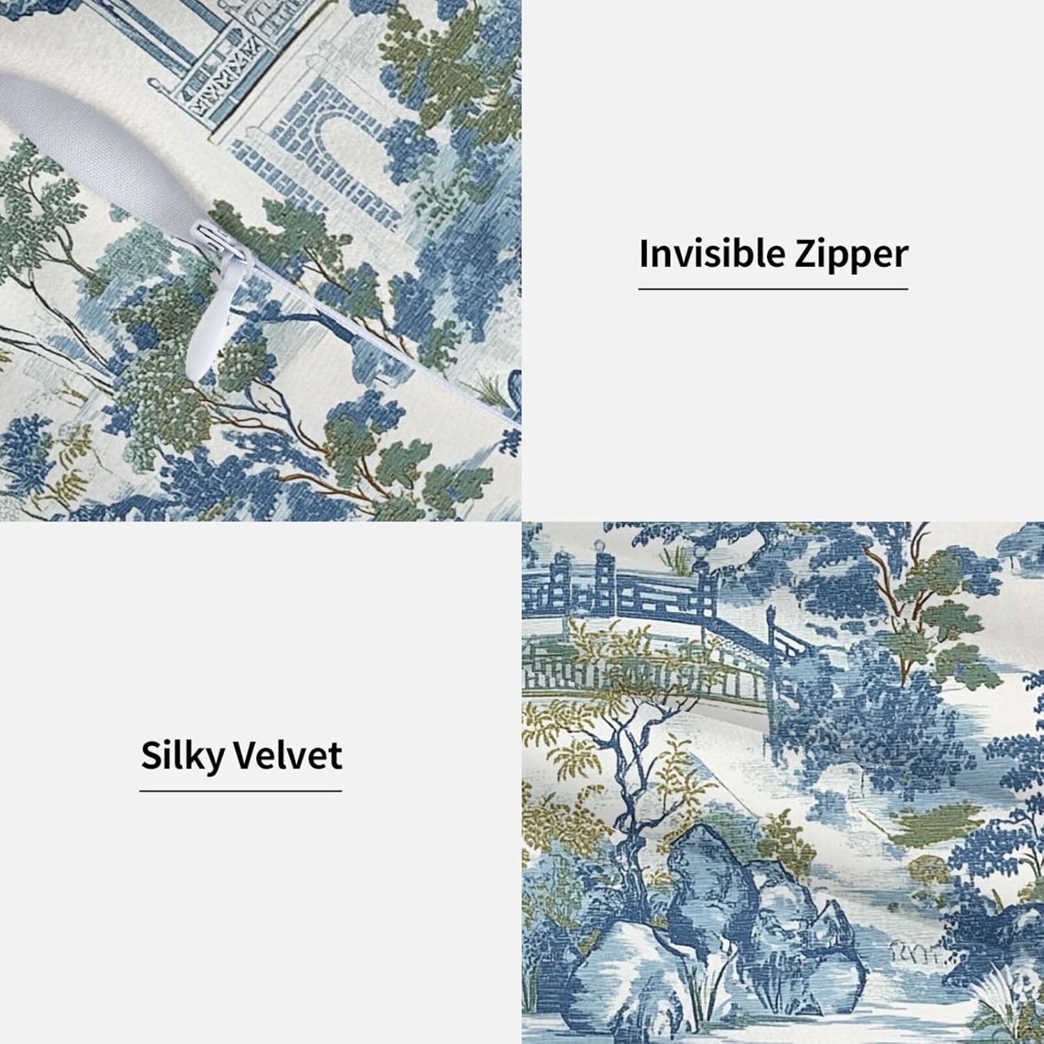 Throw Pillow Covers Pillow Cases Decoration Cushion Cover / Chinoiserie / 18 x 18 / Set of 2