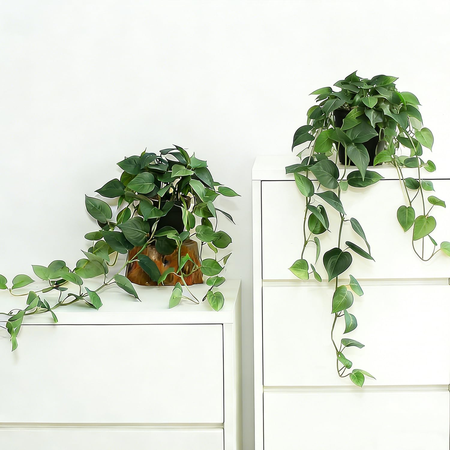Waipfaru Fake Hanging Plants, 4Pcs Faux Ivy Pothos Vines Greenery