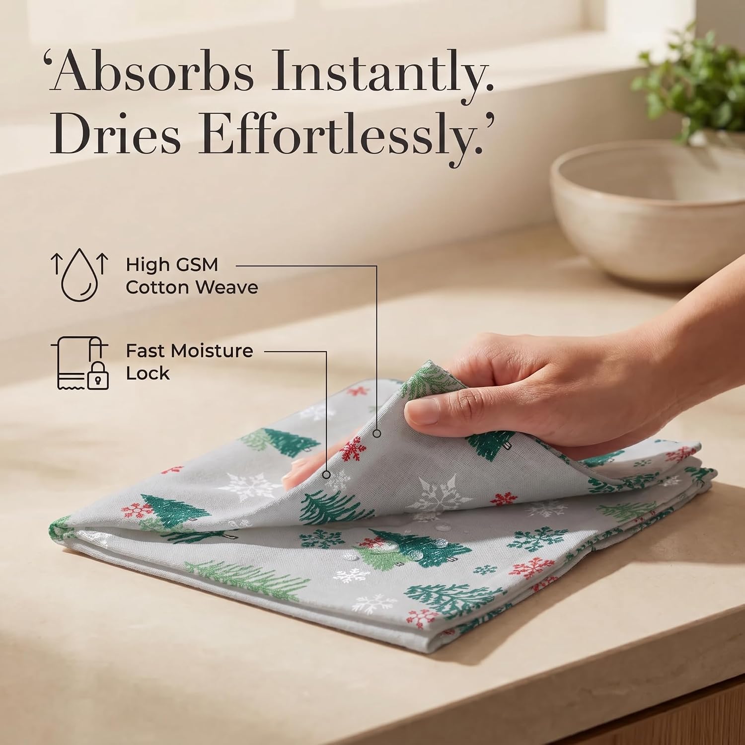 Urban Villa Cloth Napkins Cotton 20x20 (Set of 12) Greentree Print