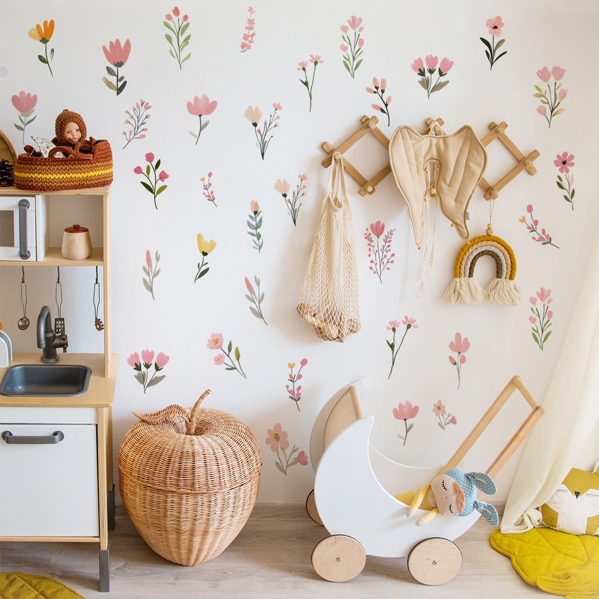 Boho Flower Wall Decals / S203-flower-wall Stickers