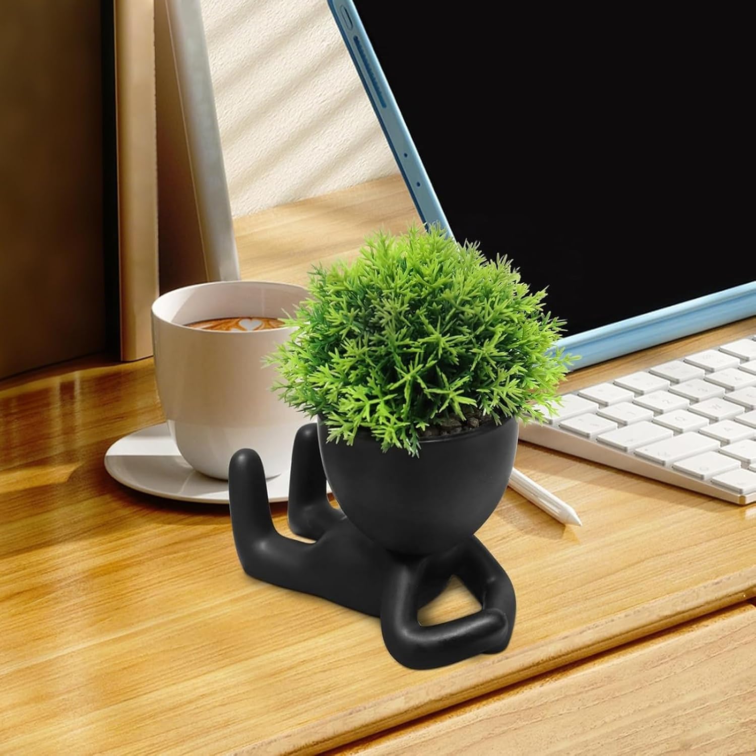 Artificial Mini Succulent Decorative Plants / Black-h