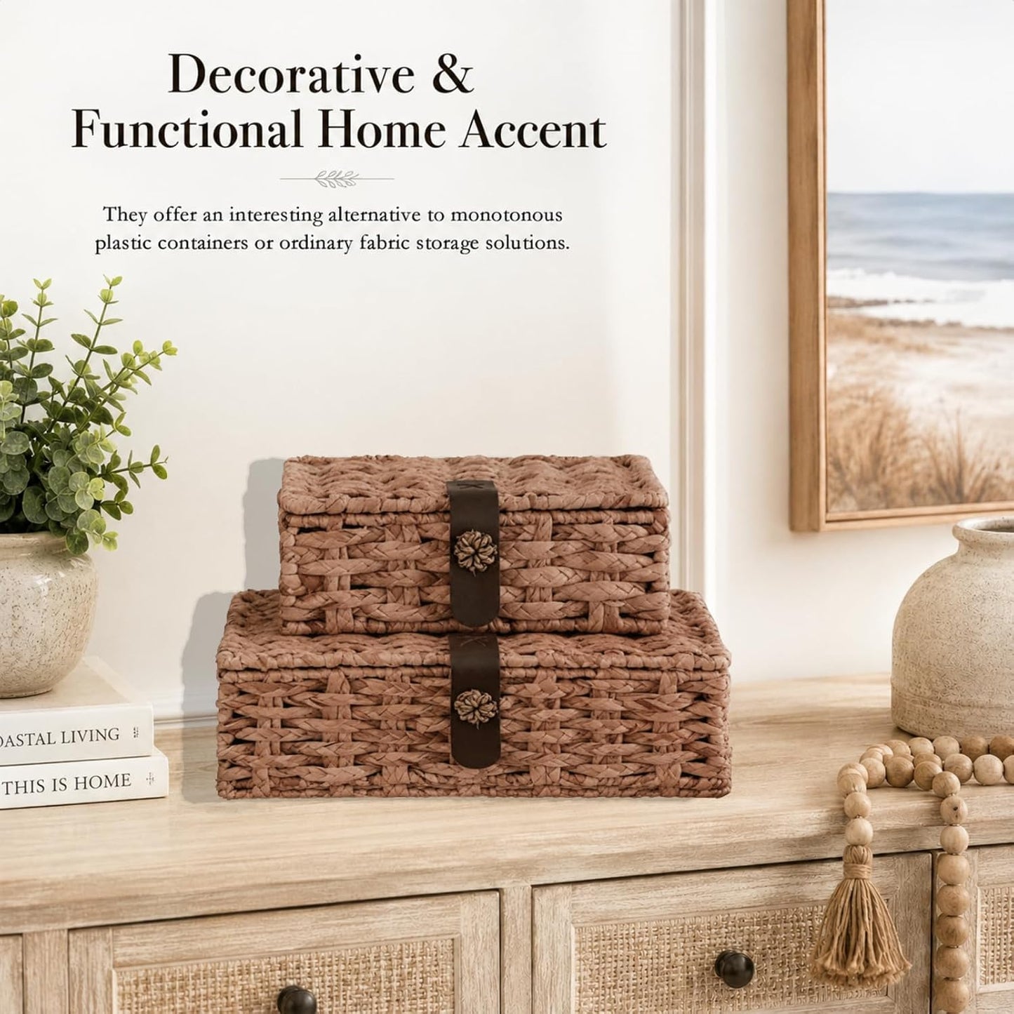 Wicker Storage Baskets / Set of 2