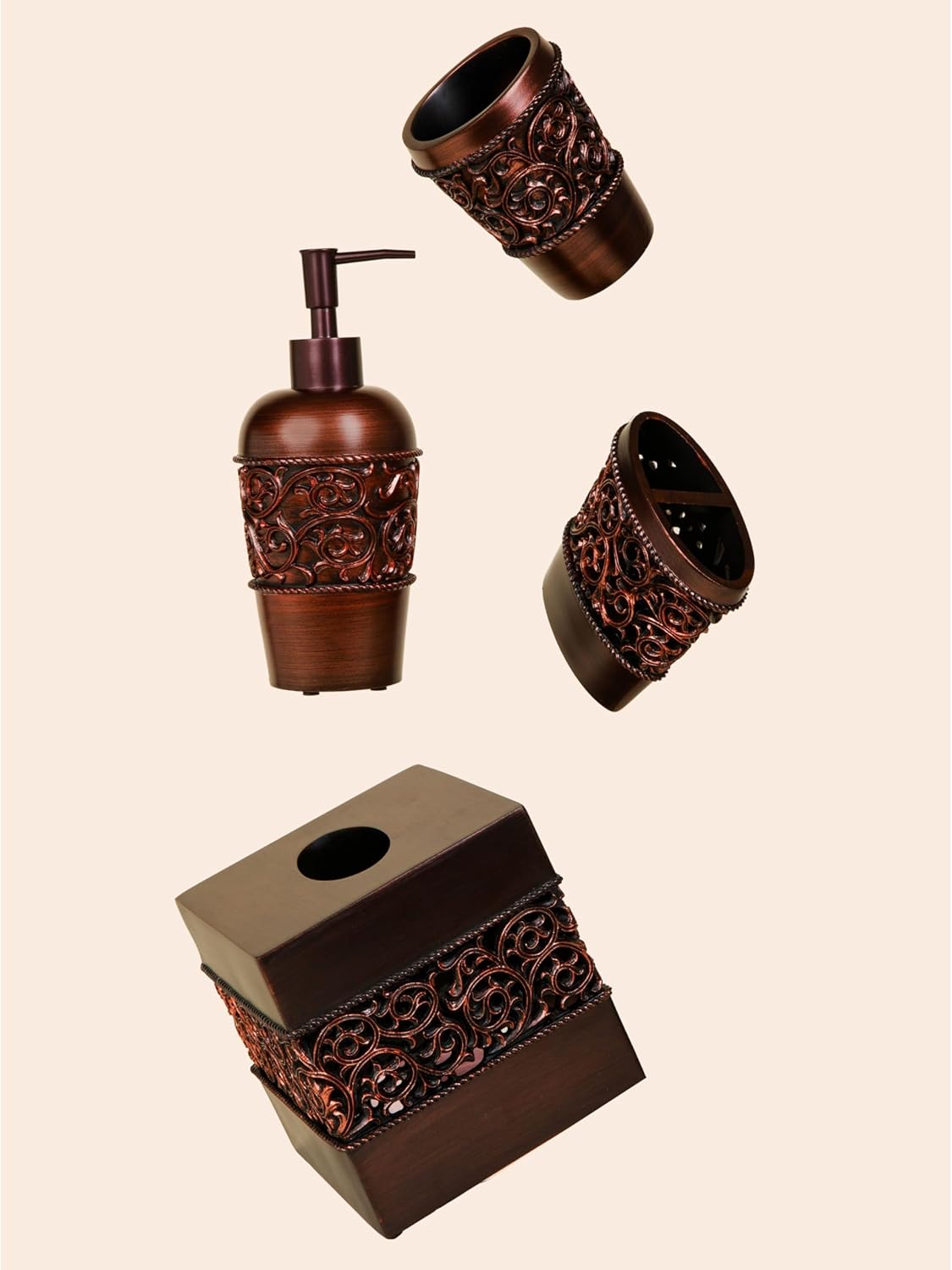 Finish Square Tissue Box Cover / Bronze