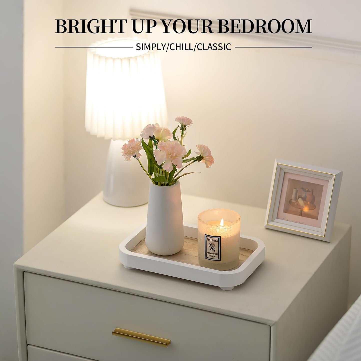 Wood Stand Riser Rectangular / White