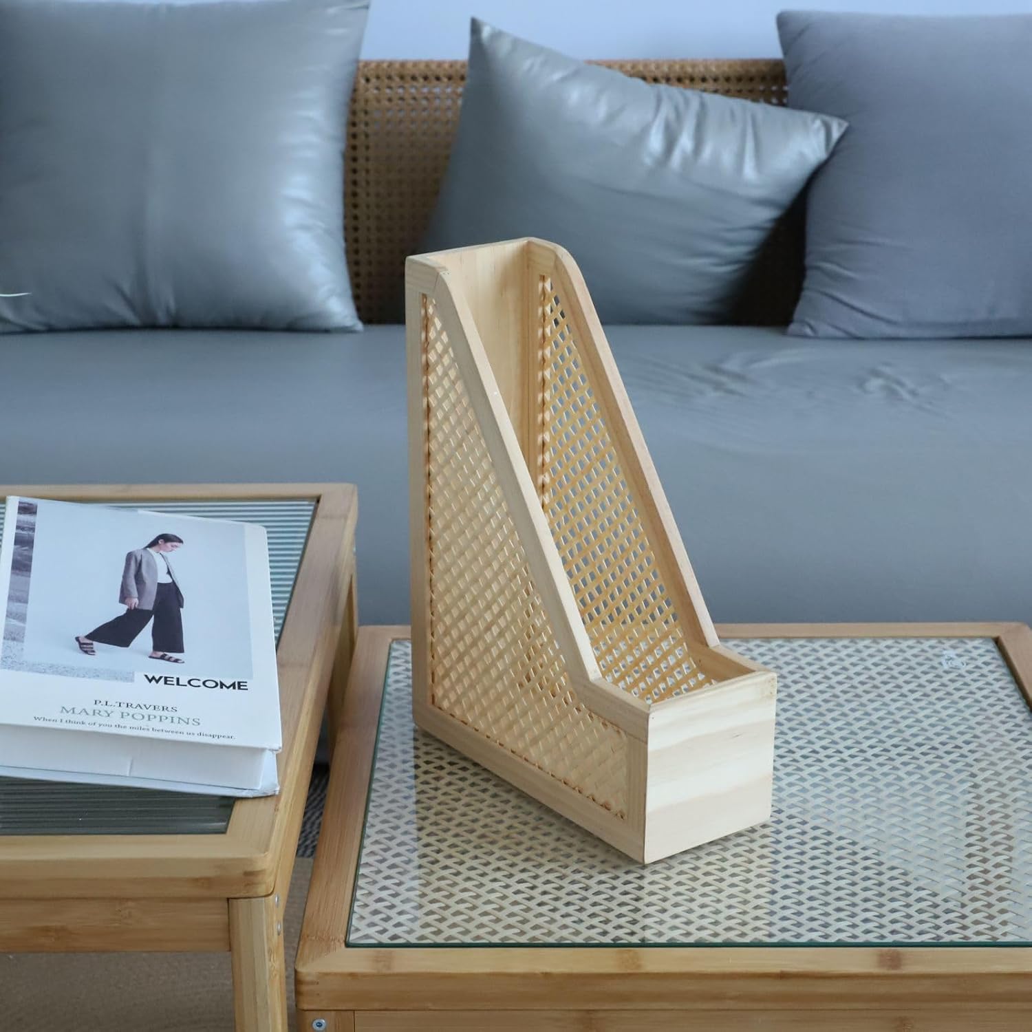 Bamboo Decorative Bookends Wooden Creative Book Ends