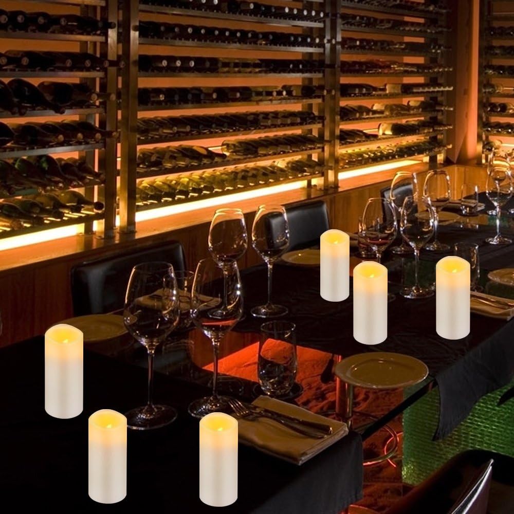 Flameless Candles Battery Operated Candles Real Wax Pillar LED Candles with 10-Key Remote and Cycling 24 Hours Timer
