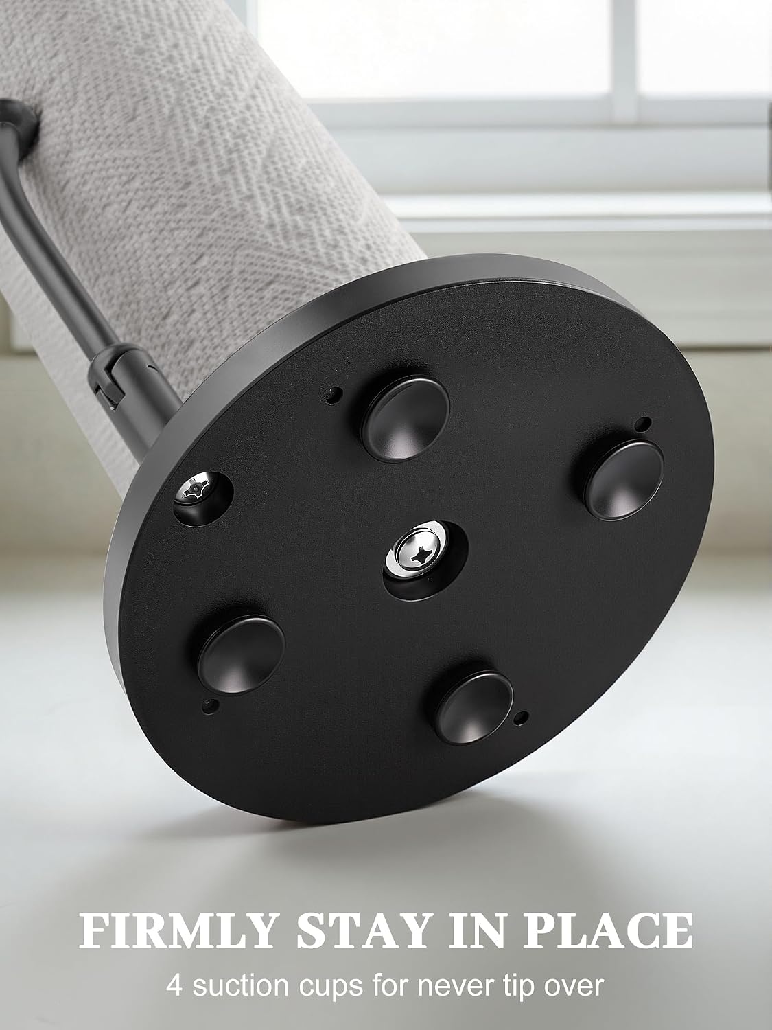 SMARTAKE Paper Towel Holder Countertop, Non-Slip Weighted Base, Gray | Freestanding Kitchen Roll Dispenser, Rustproof