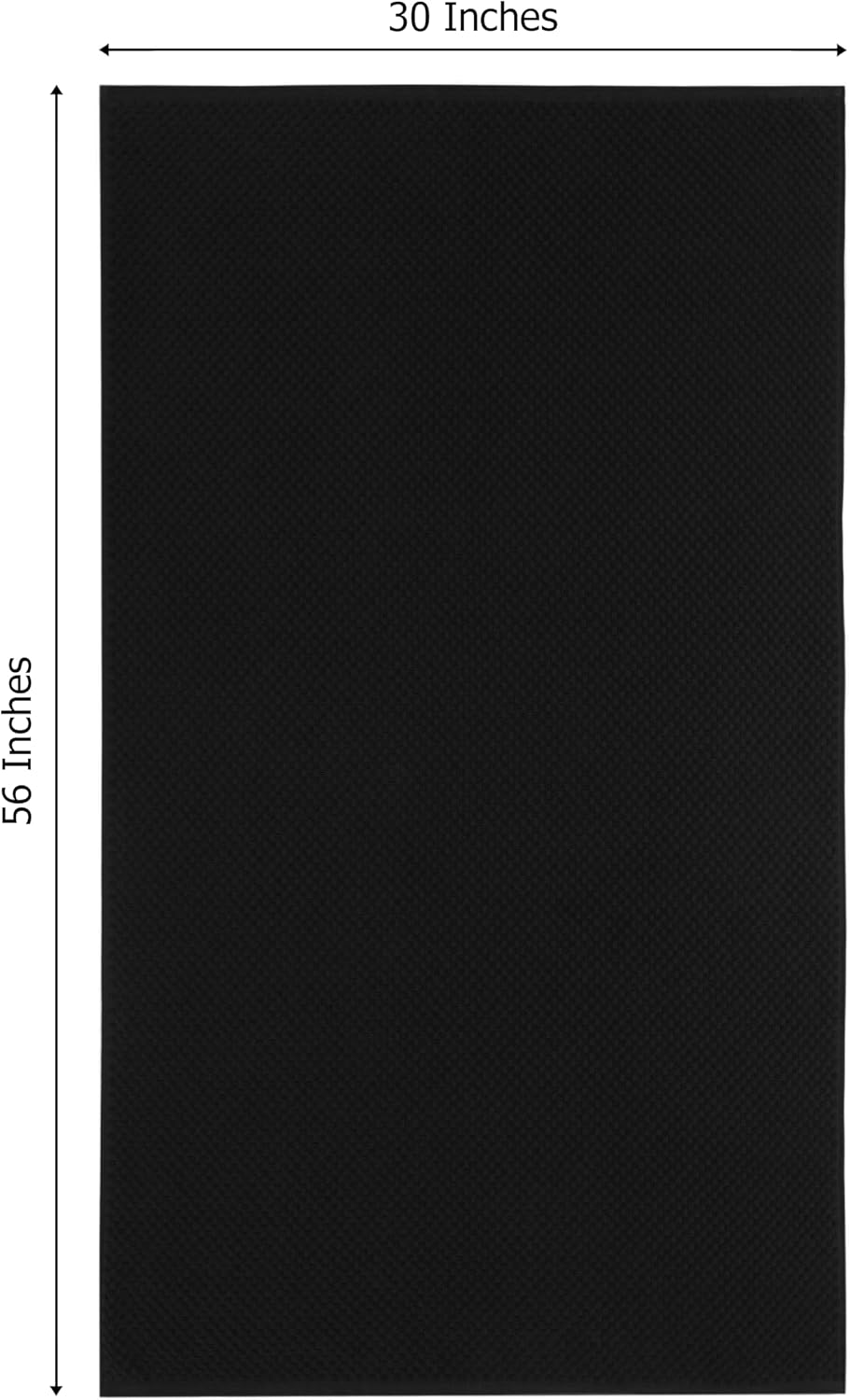 COTTON CRAFT Euro Spa Waffle Weave Bath Towels - Set of 4 Black Towels | Pure 100% Ringspun Cotton Oversized Luxurious