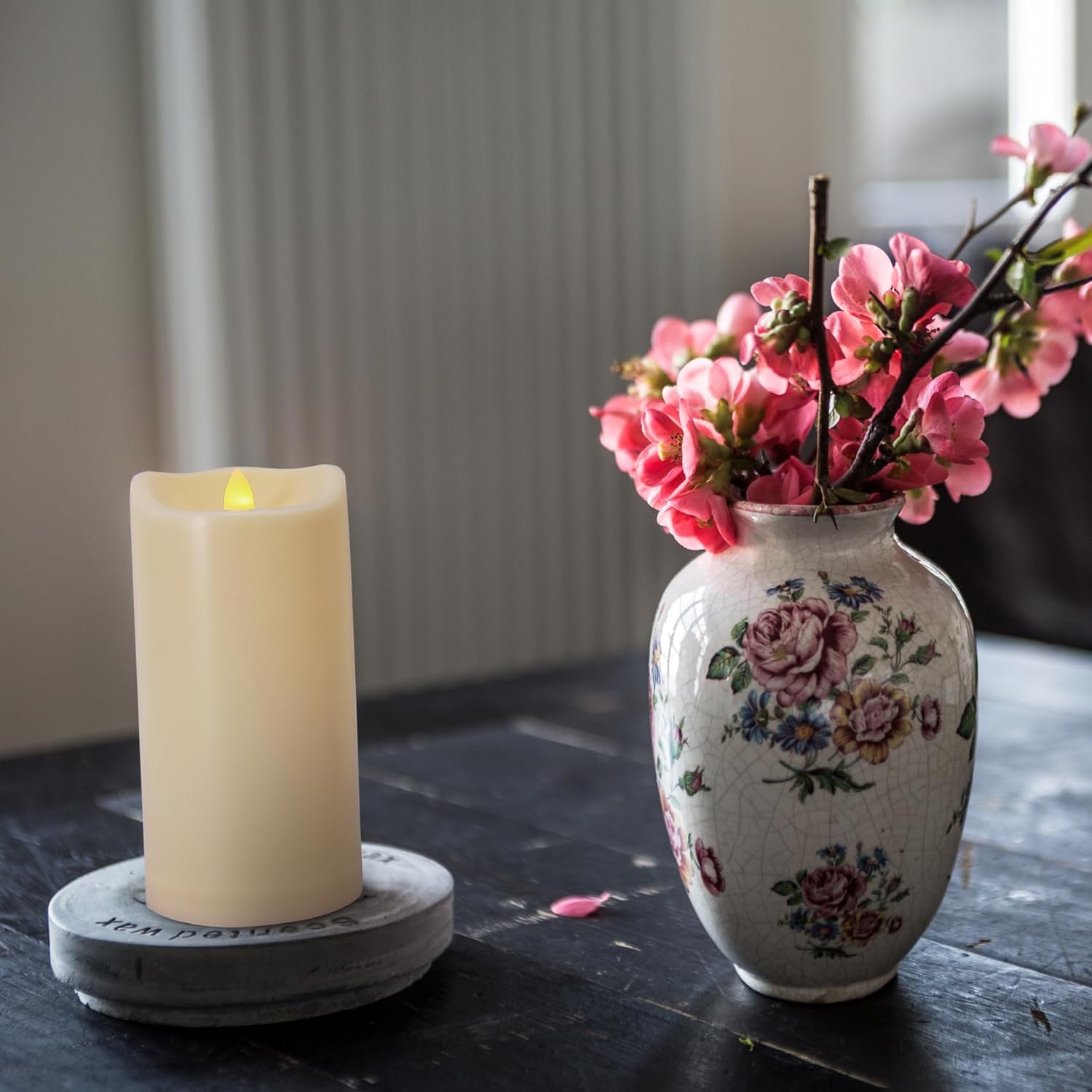 Large 10" x 4" Outdoor Waterproof Flameless Candles with Remote and Timers, 1000 Hours Battery Operated LED Flickering