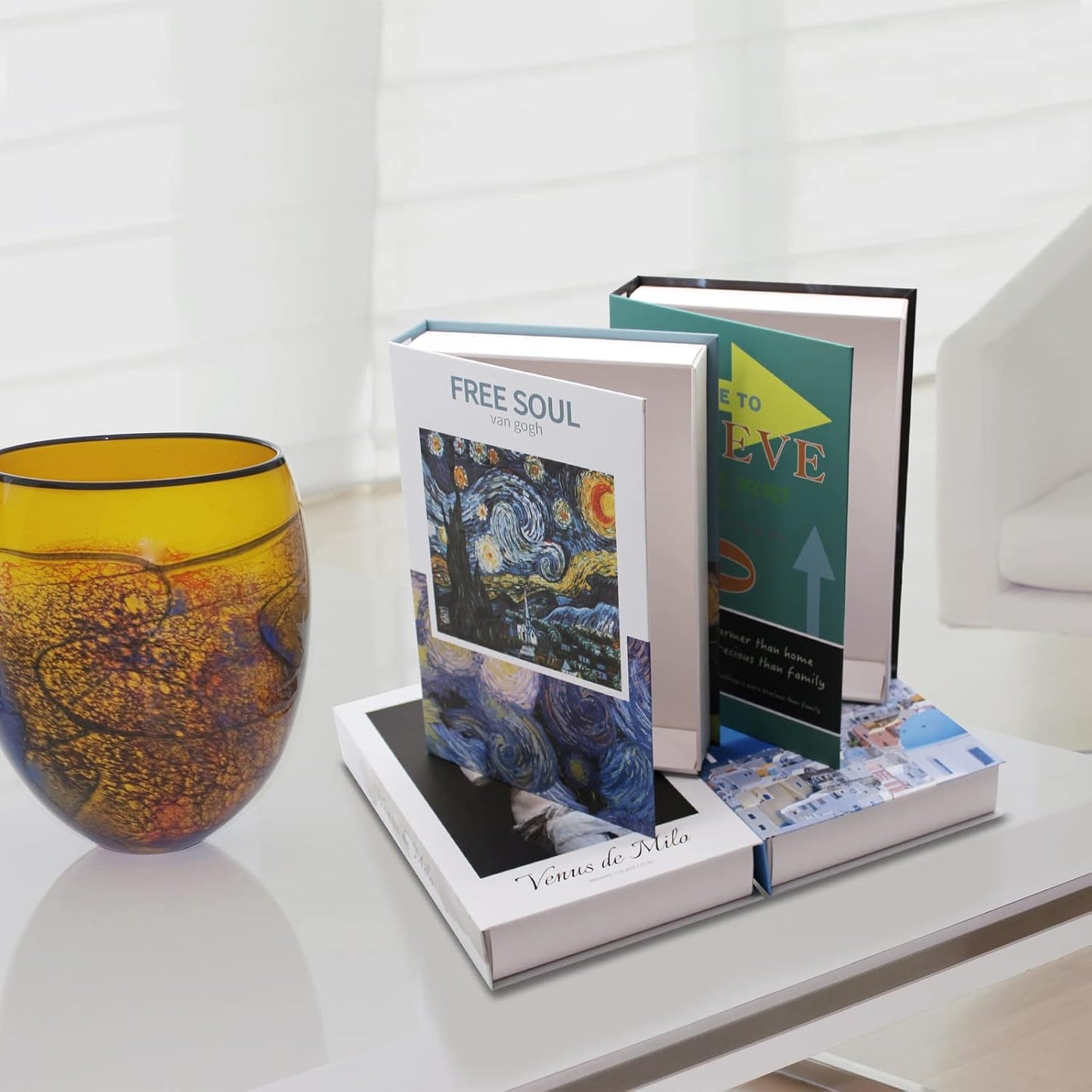 Faux Books Set for Decoraion / Blue T3 / Set of 4