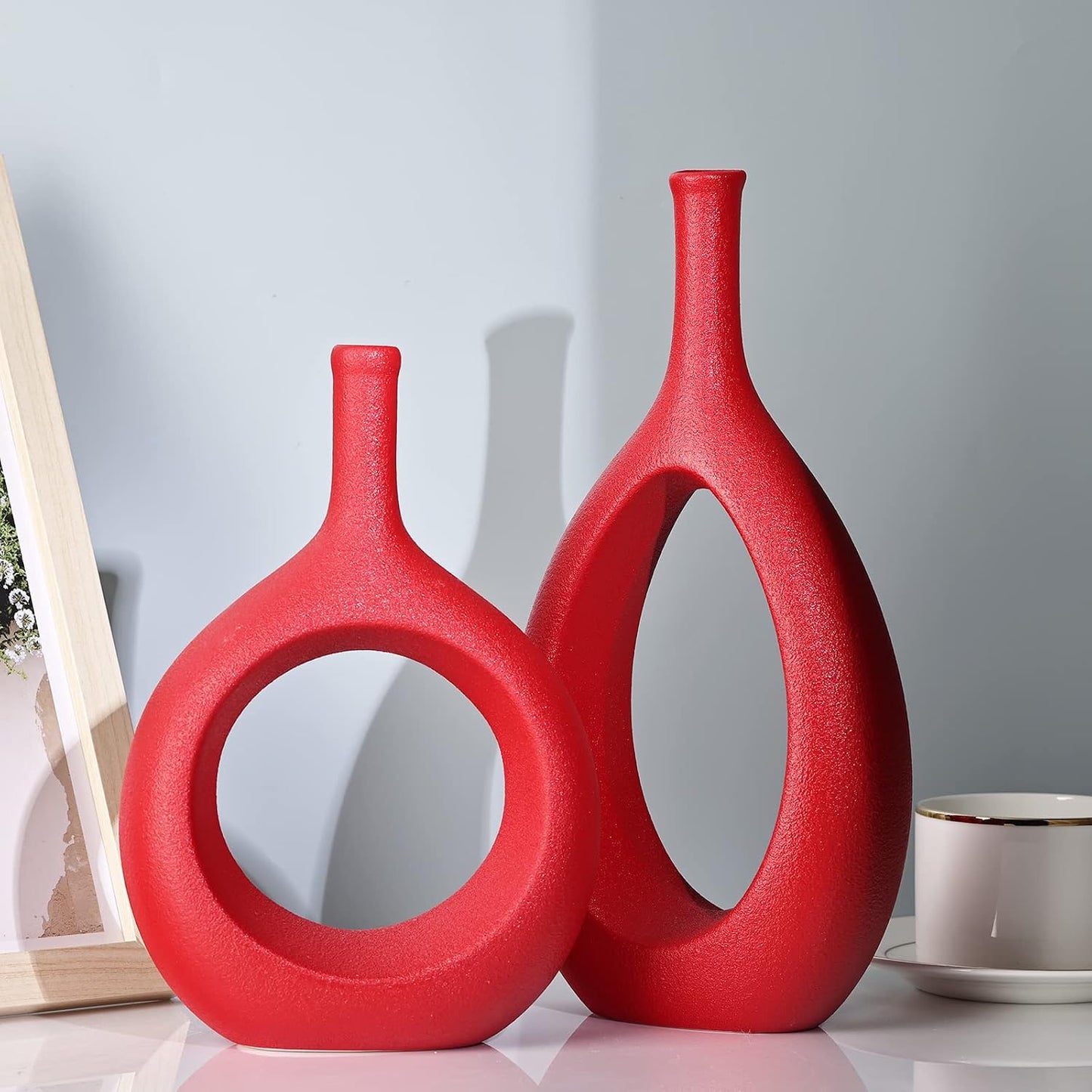 Ceramic Vase Set 2 / Red
