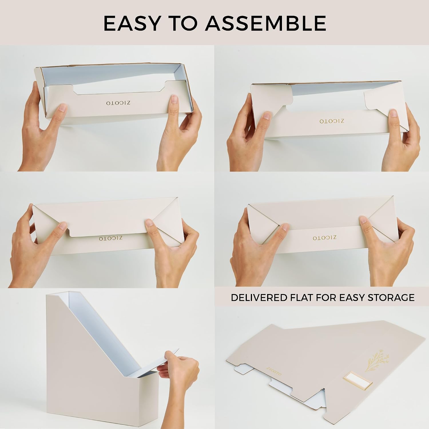 Beautiful Magazine Holder Set Of 3 - Sturdy File Holder for Desk Or Shelves | The Perfect Office Storage to