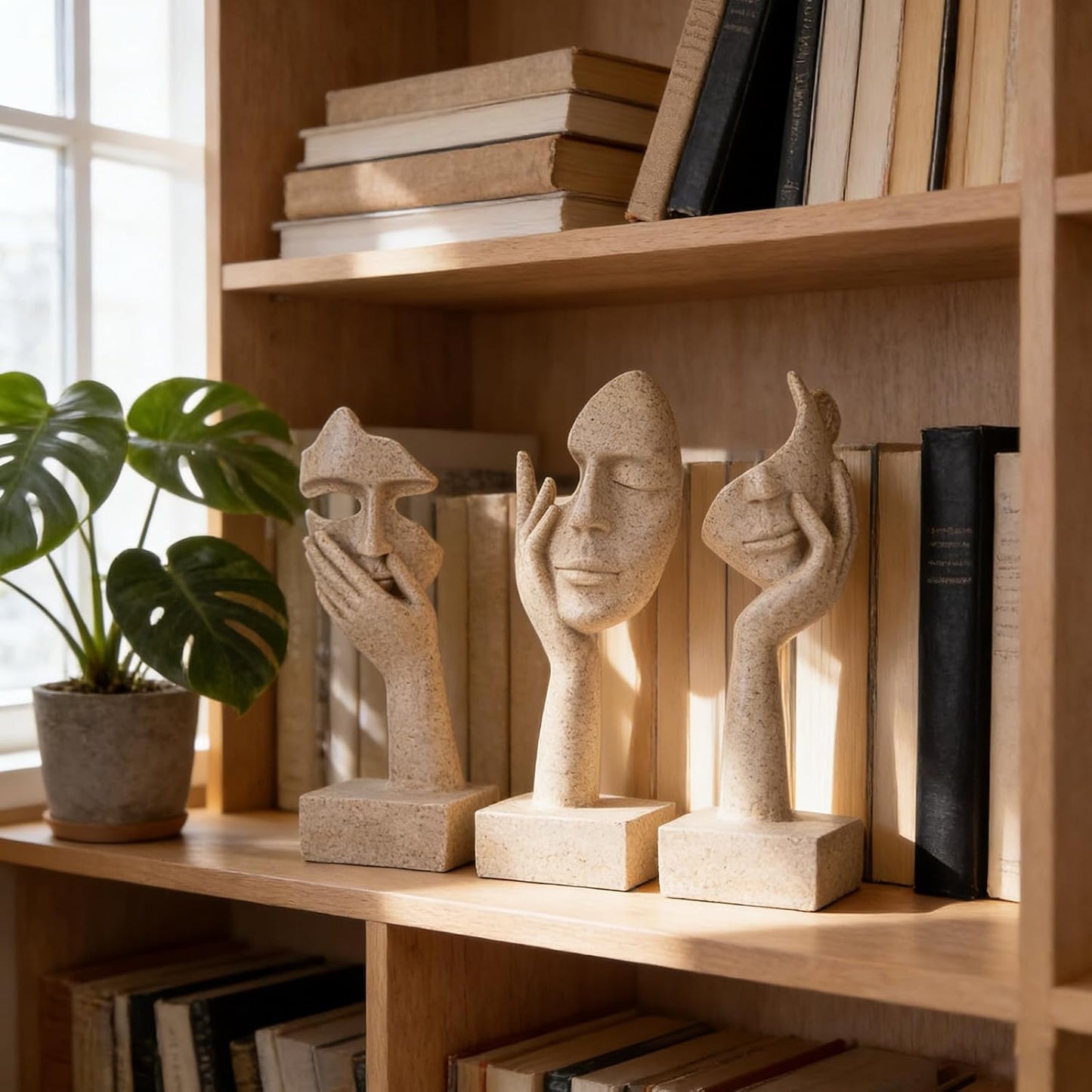Thinker Large Statue Set / Sandstone / Set of 9