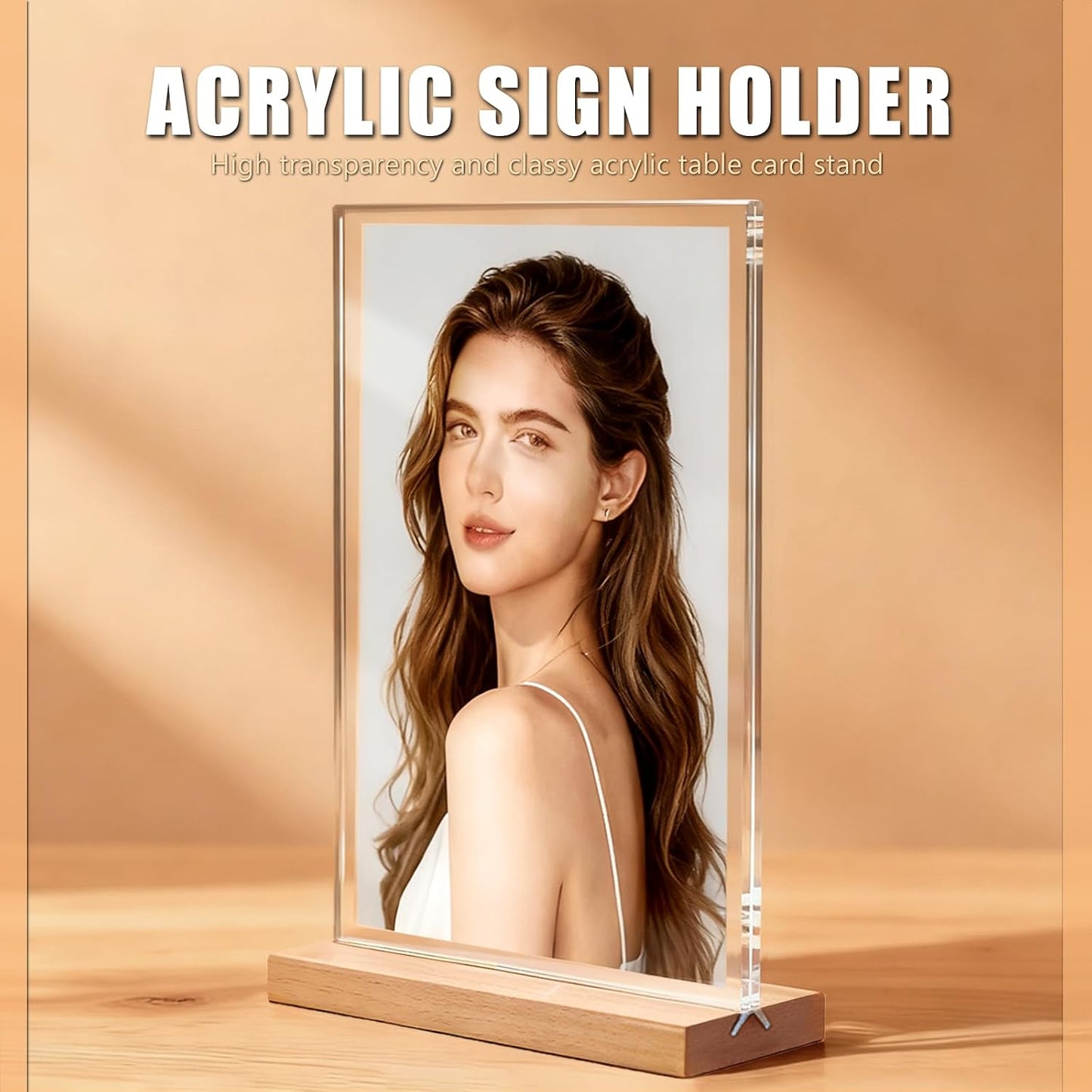 Acrylic Table Top Sign Holder / 4*6 / 4 x 6 / Set of 6