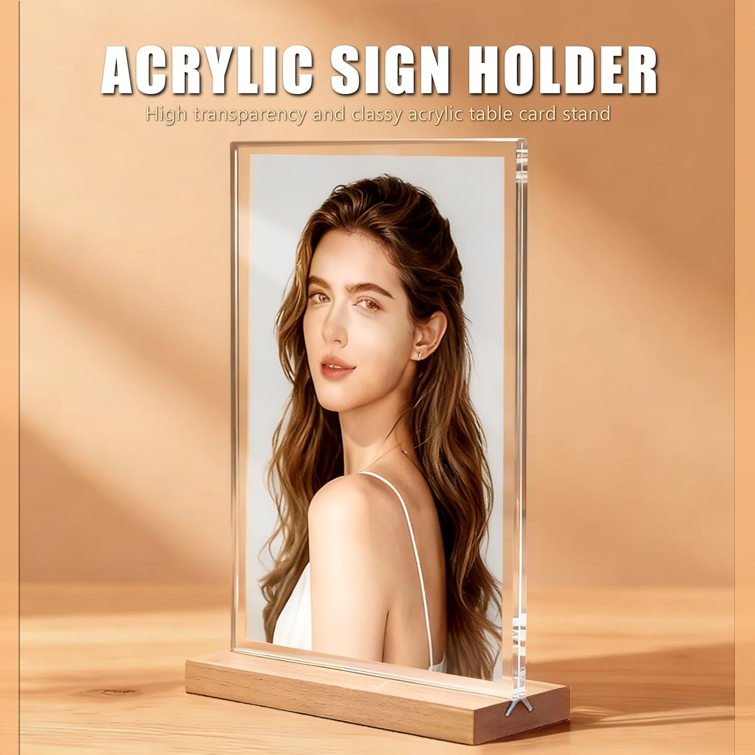 Acrylic Table Top Sign Holder / 4*6 / 4 x 6 / Set of 6