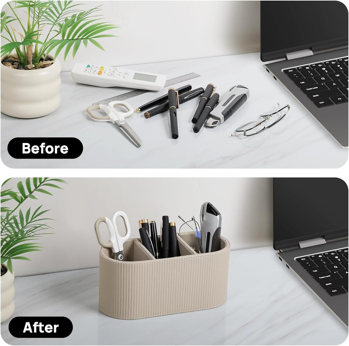 Aesthetic Remote Control Holder / Beige