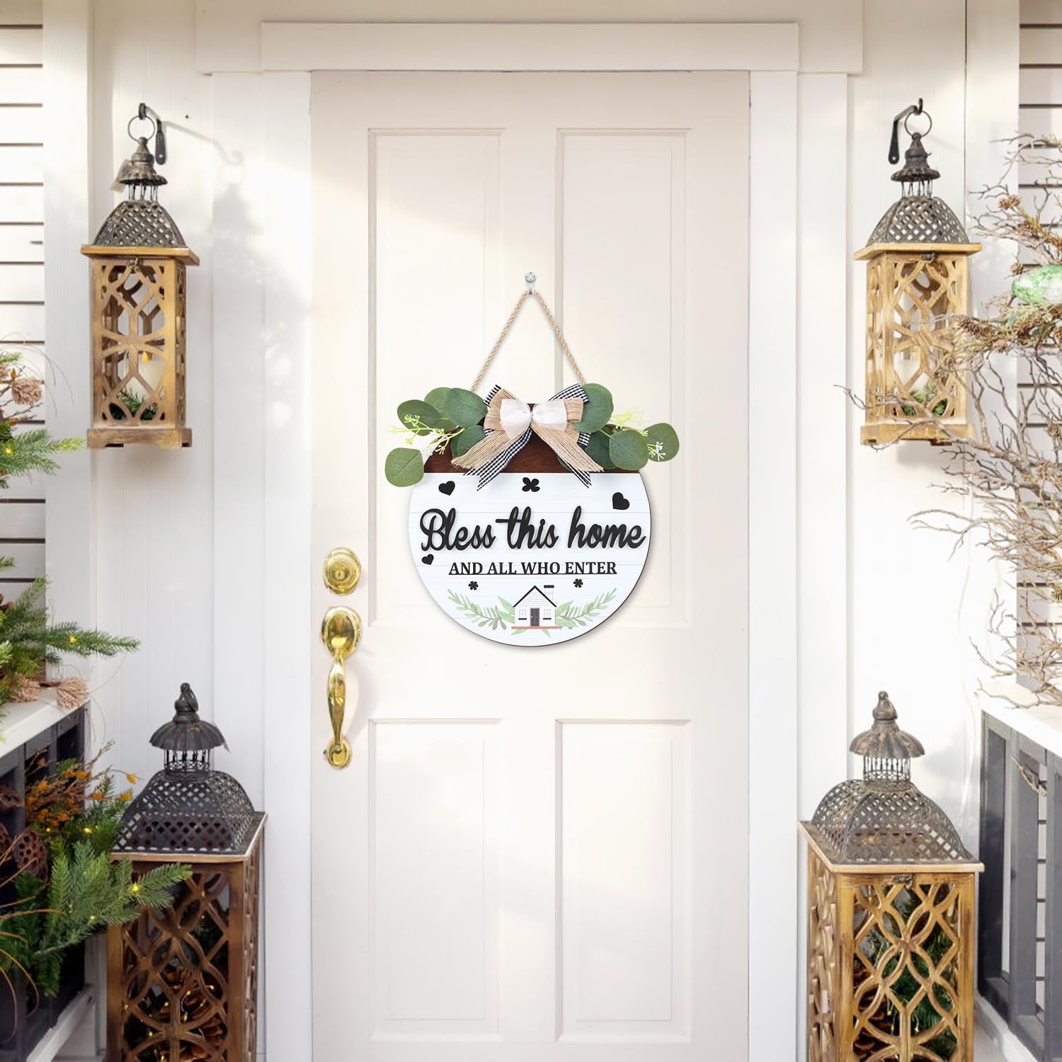 Rustic Farmhouse Wall Signs / Bless The Home