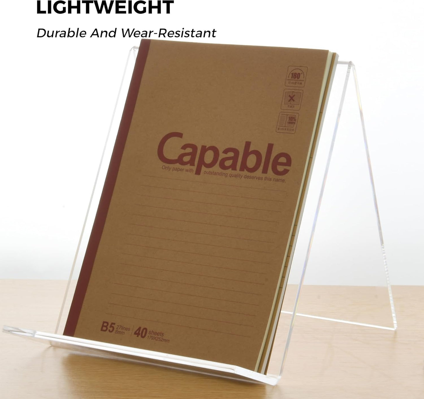 Acrylic Book Stand / 8.5 x 11 / 2-pack / Clear / Set of 2
