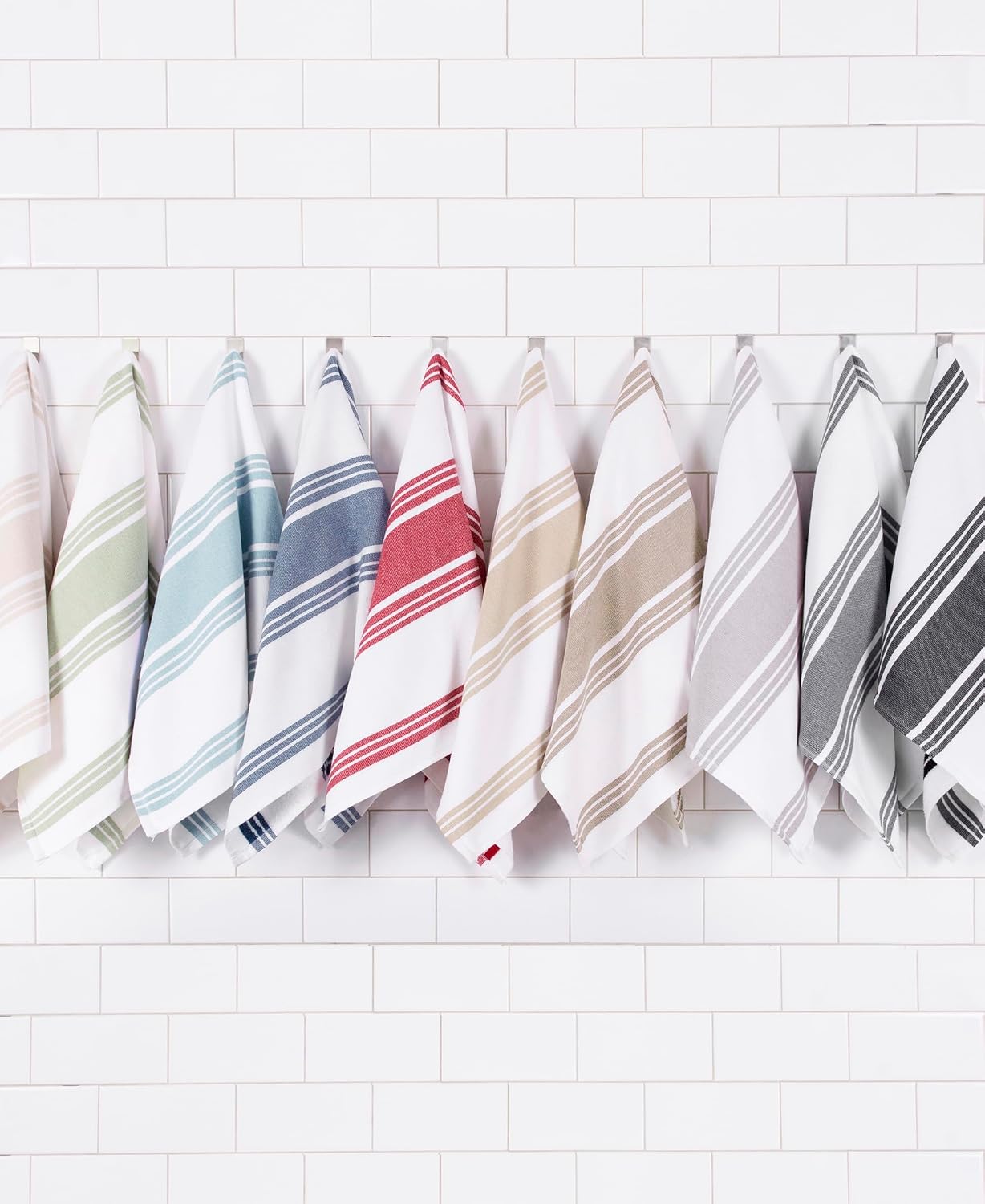 All-Clad Dual-Purpose Kitchen Towels: Highly Absorbent, Super Soft Long Lasting - 100% Cotton, 17"x30" Dish Towels for