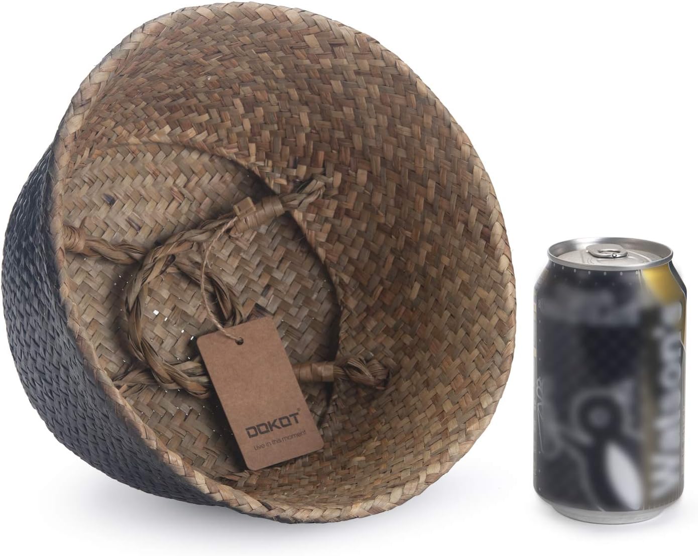 Seagrass Storage Basket / S / Black / 7 Inch