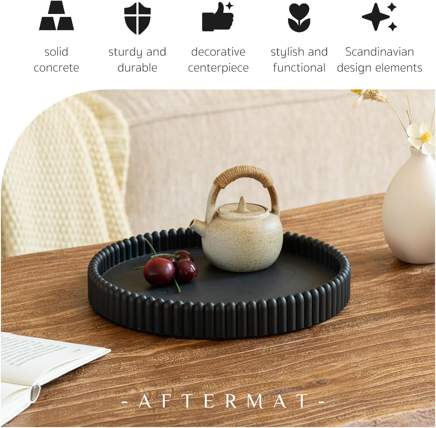 Coffee Table Tray / Black / Set of 11