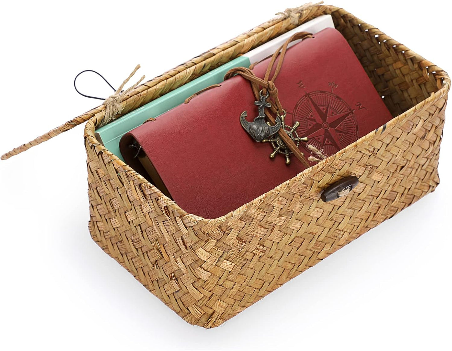 Wicker Shelf Baskets Bin / Small / Caramel