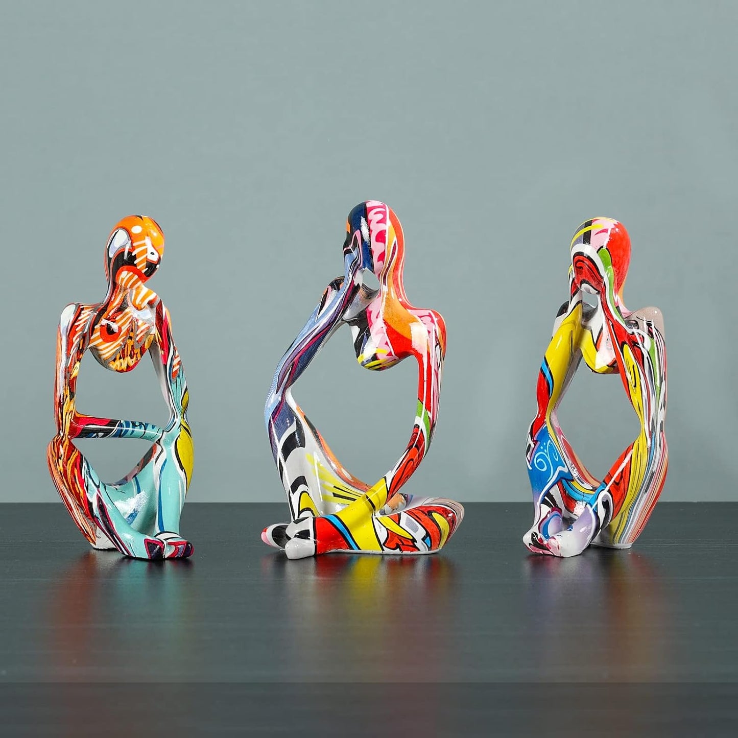 Golden Resin Collectible Figurines / Multicolour / Gold