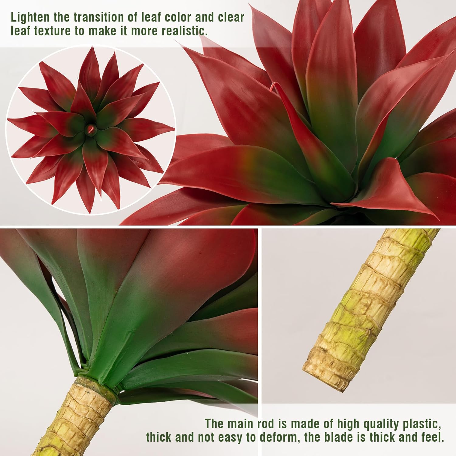 Artificial Agave Plants / Wine Red