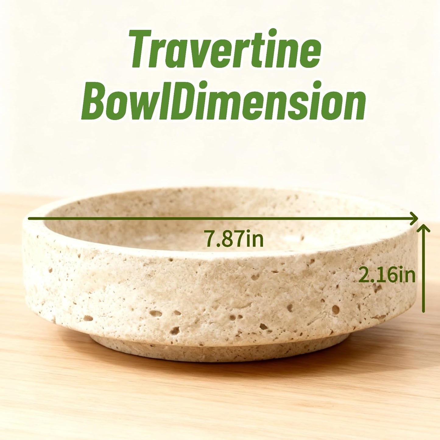 Modern Marble Key Bowl / Natural / 7.87 x 2.16