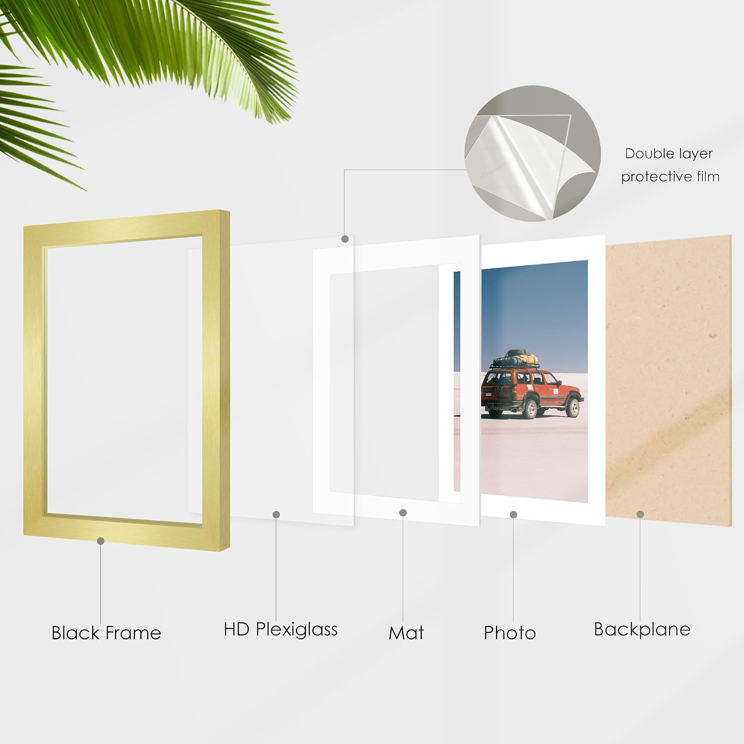 8x10 Picture Frame Sef of 10, Display Pictures 5x7 with Mat or 8 x 10 Without Mat, Photo Frame Collage for Wall Gallery