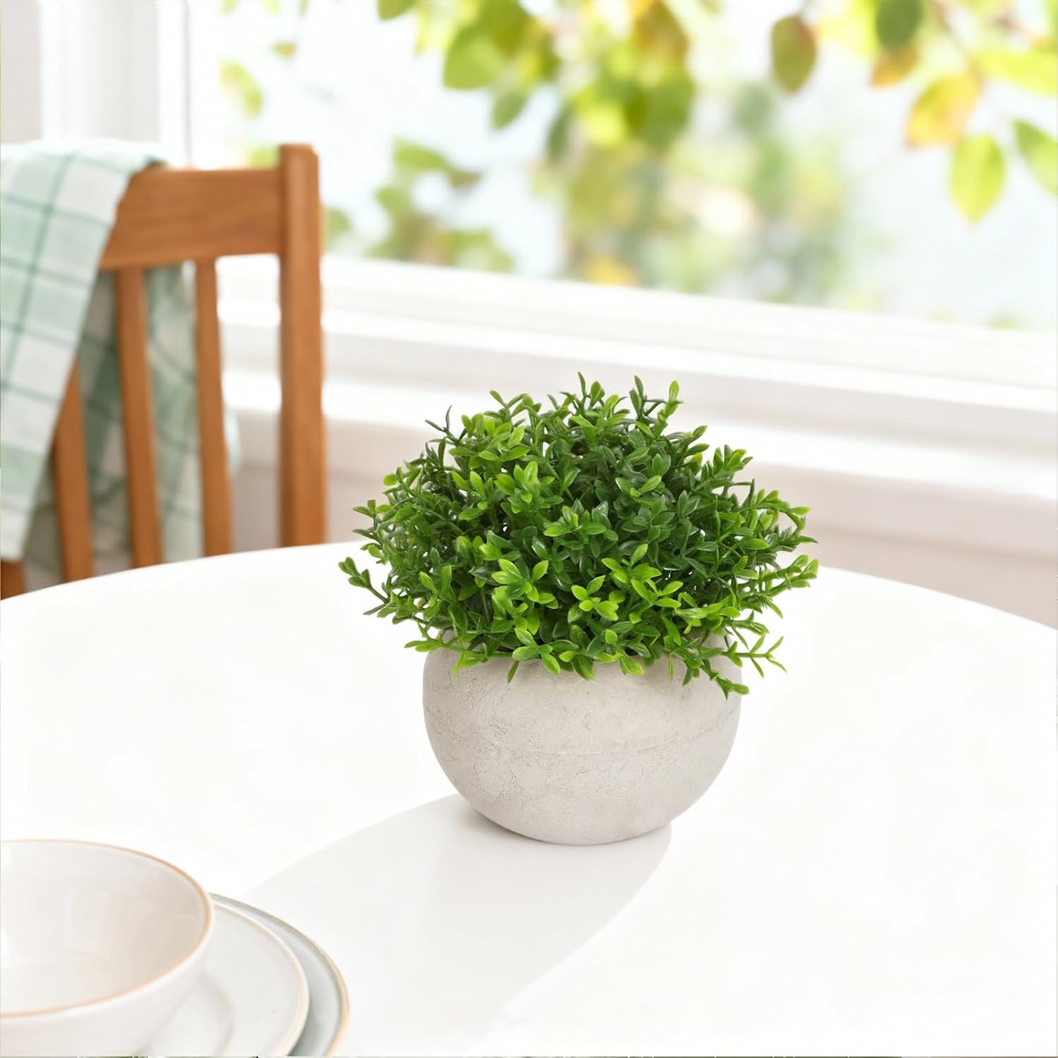 Artificial Topiary Shrubs Small Plants in Pot Indoor Decor Mini Greenery Potted / Green Topiary