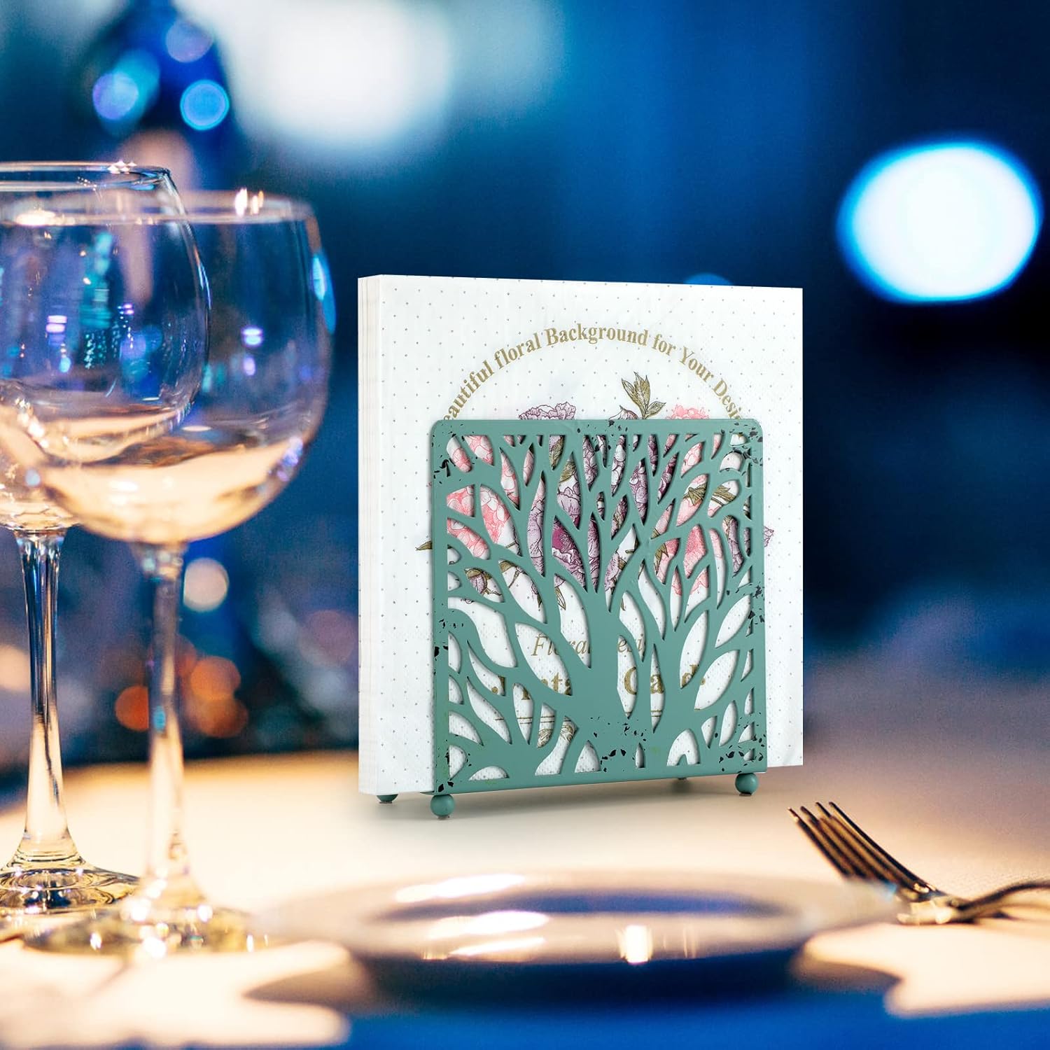 Farmhouse Blue Napkin Holder / Farmhouse Rustic Blue