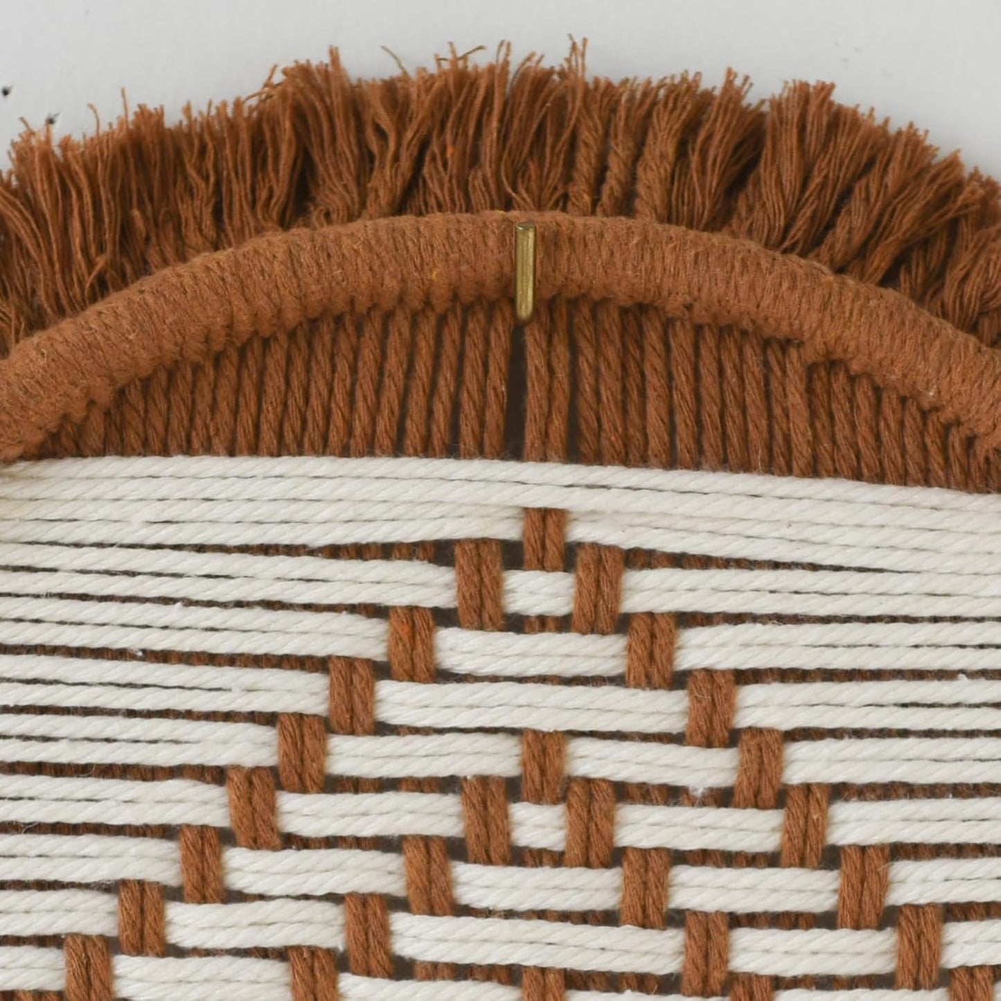 Macrame Wall Hanging Boho Decor / Brown and Ivory / Set of 3