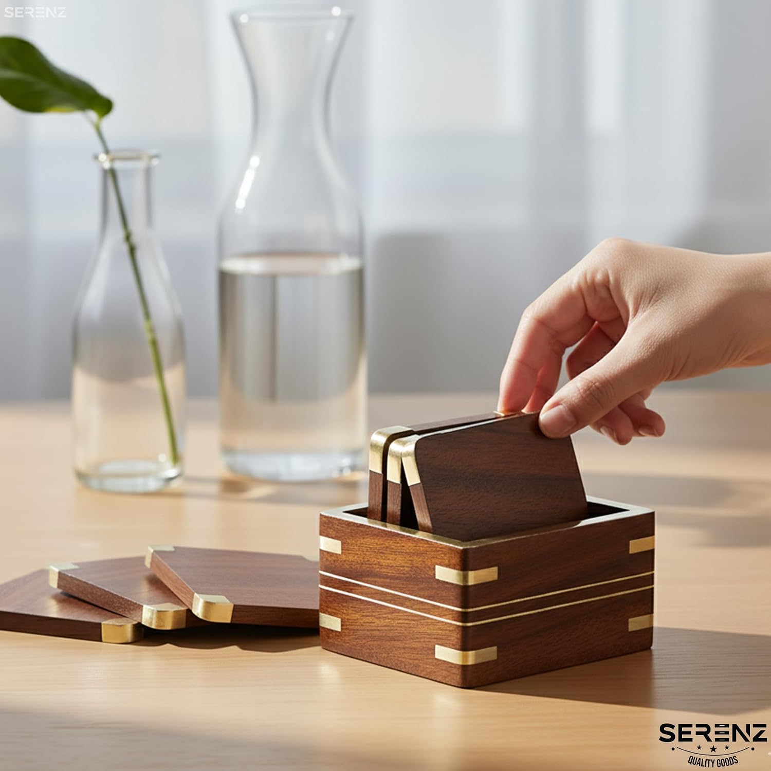 Wooden Coaster for Dining Table / Set of 6