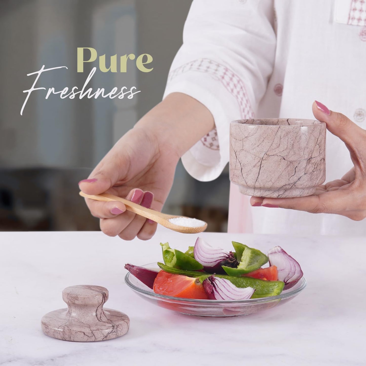 Lid 3" Salt Holder for Counter / Marinara